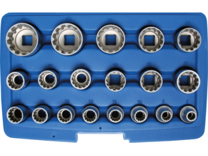 Nástrčné hlavice BGS 1/2 "Gear Lock 8 ÷ 32 mm (Sada 19 dielov)