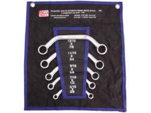 Obojstranné očkové kľúče 1/4 ÷ 7/8" BGS101222 palcové, C-forma, dvanáctihran. Sada 5 dielov