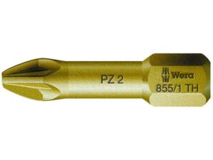 WERA 056915 Bit PZ 2 – 855/1 TH. Skrutkovacie bit 1/4 Hex, 25 mm pre krížové skrutky Pozidriv