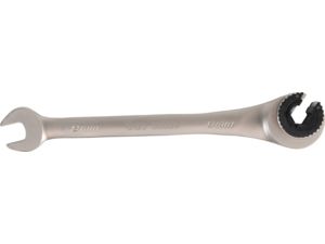 Otvorený prstencový kľúč 9 mm s račňou BGS1030839 pre prevlečnej matice