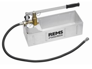 Ručná skúšobná tlaková pumpa s manometrom Push INOX REMS