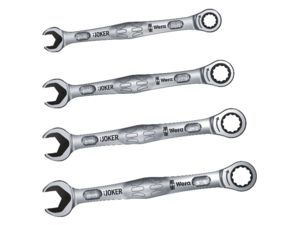 Otvorené a očkové račňové kľúče WERA Joker 073290 10 ÷ 19 mm. Sada 4 dielov
