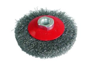 Misková kefa so závitom BGS371140E pr. 100 mm, M14, oceľový drôt 0,3 mm
