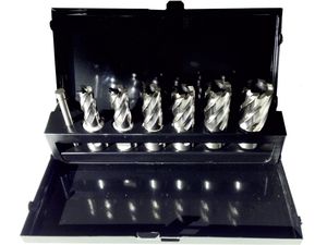 Jadrový vrták HSS-Eco pr. 12 - 22 mm, 6 dielna sada (hl.vrtání 25 mm)
