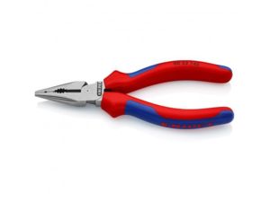 Kliešte kombinované úzke ploché KNIPEX 08 22 145, 145 mm - leštená hlava, viaczložkové návleky