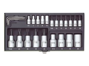 Zástrčné hlavice "TORX" Proxxon 23102 1/4 a 1/2 "(Sada 24 dielov)