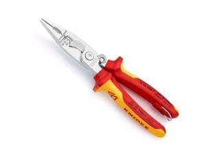 Elektroinštalačné kliešte s upevňovacím okom Knipex 13 96 200 T (200 mm)