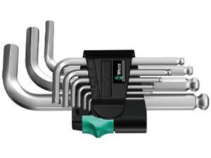 Wera 133163 Zástrčné kľúče 950/9 Hex-Plus 3. Chrómované (Sada 9 ks)