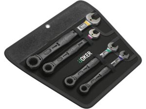 Otvorené a očkové račňové kľúče Wera 073295 Joker Inch (7/16 ÷ 3/4"). Palcové. Sada 4 dielov