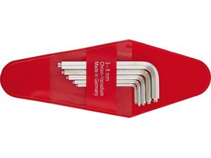 Zástrčné šesťhranné kľúče (inbus) s nosom 3-8x mm HaFu