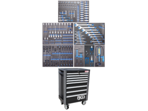 Dielenský montážny vozík Profi Standard BGS104113. 8 zásuviek - 234 dielov
