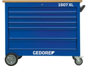 Pojazdný pracovný stôl 1507XL, 7 zásuviek 1250x550x985mm GEDORE