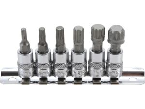 Zástrčné hlavice 1/4" XZN M4 ÷ M12 BGS102162 Sada 6 dielov