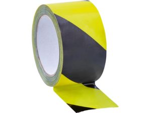 Výstražná značiaca páska PVC samostane lepiaca 60mmx66m červená/biela
