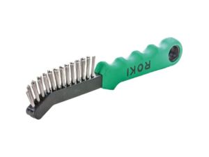 Ručná kefa 225 mm na brzdové strmene Lessmann ROKI, INOX drôt, rovný, 2-radová