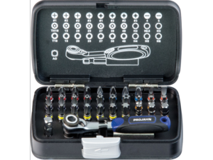 Sada bitov Projahn Color-Bit-Box 1/4". 33 dielov s račňou