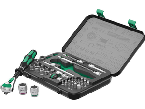 Wera 003533 Račňová sada Zyklop Speed 8100 SA 2, upínacia časť 1/4", metrická - 42 ks