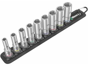 Wera 004545 Nástrčné hlavice Zyklop 3/8" 8 ÷ 19 mm Belt B Deep 1 (Sada 9 dielov)