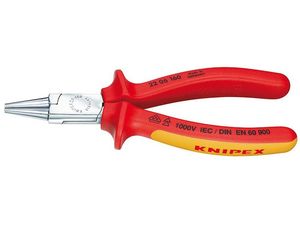 Kliešte s okrúhlymi čeľusťami 160 mm - VDE. KNIPEX 22 06 160