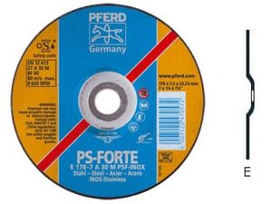 Hrubovacie kotúč E 115-7 A 30 M PSF-INOX/22,23. PFERD - PS-FORTE