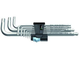 Wera 022720 Zástrčné kľúče inbus 3950/9 Hex-Plus Stainless 1, nerezová oceľ (Sada 9 dielov)