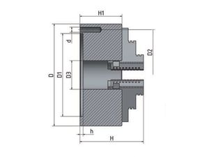 3čeľusťové skľučovadlo Optimum pr. 100 mm s centrickým upínaním