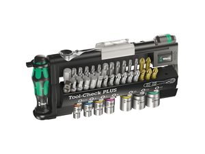 Wera 056490 Bity, hlavice a račňa 1/4" Zyklop Tool-Check PLUS s držiakom 889/4/1 K (Sada 40 dielov)
