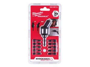Uhlový nadstavec ShockWave Knuckle s bity 1/4 "Milwaukee 4932459781, rázový. Sada 11 dielov