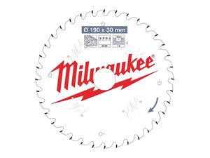 Rezný kotúč 190 mm Milwaukee CSB P W 190 x 30 x 1.6 x 36ATB