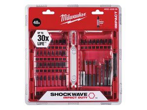 Milwaukee Shockwave bity a vrtáky. Sada 48 ks