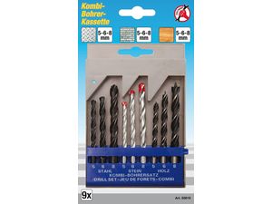 Kombinovaná súprava vrtákov Kraftmann 5 ÷ 8 mm BGS1050819 (9 dielov v kufri)