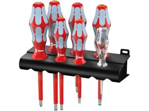 Wera 022728 Sada skrutkovačov Kraftform VDE 3160 i/7, izolované, nerezová oceľ, profil Lasertip (7 dielov + stojan)