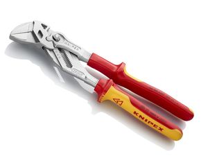 Kliešťový kľúč 250 mm, Knipex 86 06 250 - pochrómované, VDE viaczložkové návleky