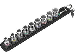 Wera 003970 Nástrčné hlavice Zyklop 3/8" Belt B 1 s pridržiavacie funkciou (Sada 10 dielov)