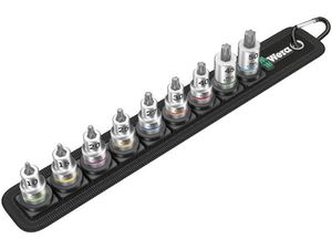 Wera 003972 Zástrčné hlavica Torx Zyklop 3/8" Belt B 3 TORX® HF s pridržiavacie funkciou (Sada 9 dielov)