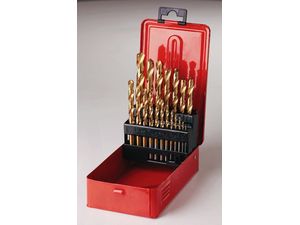 Vrtáky 1 ÷ 10 mm Falti HSS TiN v kovovej kazete Sada 19 dielov po 0,5 mm