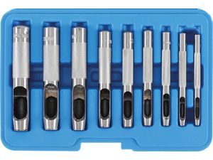 Dierovače priemer 3 ÷ 12 mm BGS100565 Sada 9 dielov v PVC kazete