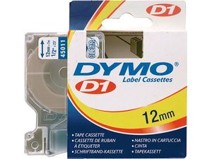 Popisovacia páska D1 45011 modrá/priehľadná 12mmx7m DYMO
