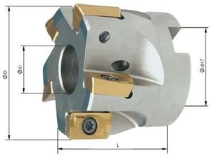 Rovinná nástrčná fréza 90° Z4 priemer 40 mm EDE29990520 s vnútorným chladením