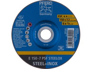 Univerzálny brúsny kotúč E 150-7 A 24 L PSF/22,23. PFERD - PS-FORTE
