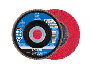 Lamelový brúsny kotúč Pferd PFC 125 CO-COOL 40 SG STEELOX. Výkonová rada SG