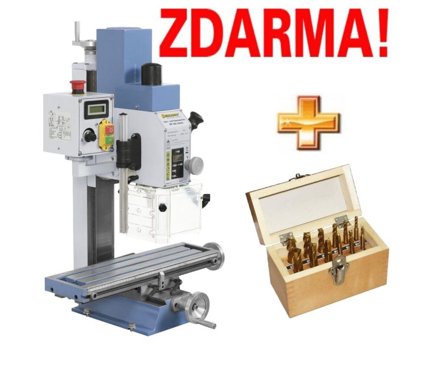 Vŕtačko-frézka Bernardo KF 16 L VARIO. ZDARMA sada stopkových fréz