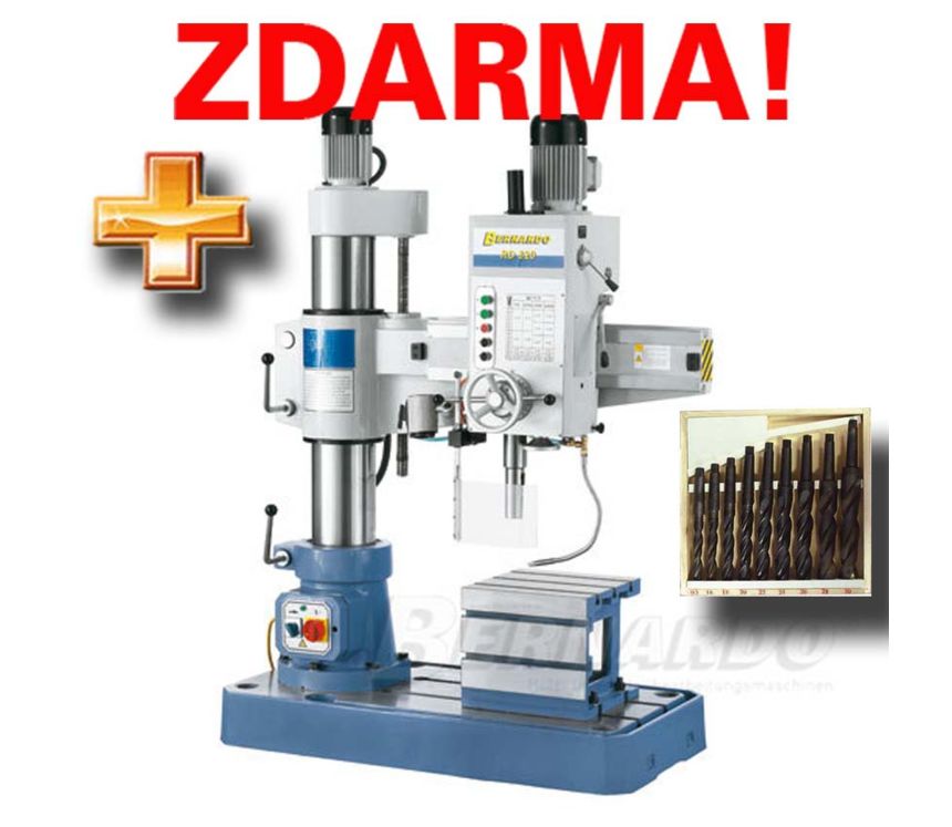 Radiálna vŕtačka Bernardo RD 820 x 32 AKCIA zadarmo vrtáky s kužeľovou stopkou