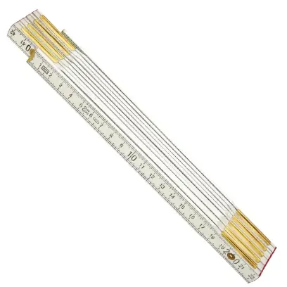 Skladací drevený meter biely 2mx16mm (EDE46710010)