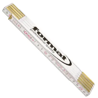 Skladací drevený meter biely 2mx16mm (EDE46710020)
