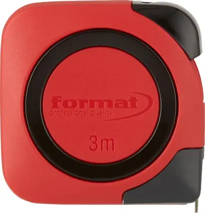 Kapesní svinovací metr 3m x13mm bílý FORMAT