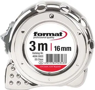 Kapesní svinovací metr po chromování 5mx19mm FORMAT