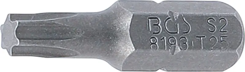 Bit Dĺžka 25 mm pohon vonkajší šesťhran 6,3 mm (1/4") T-profil (pre Torx) T25