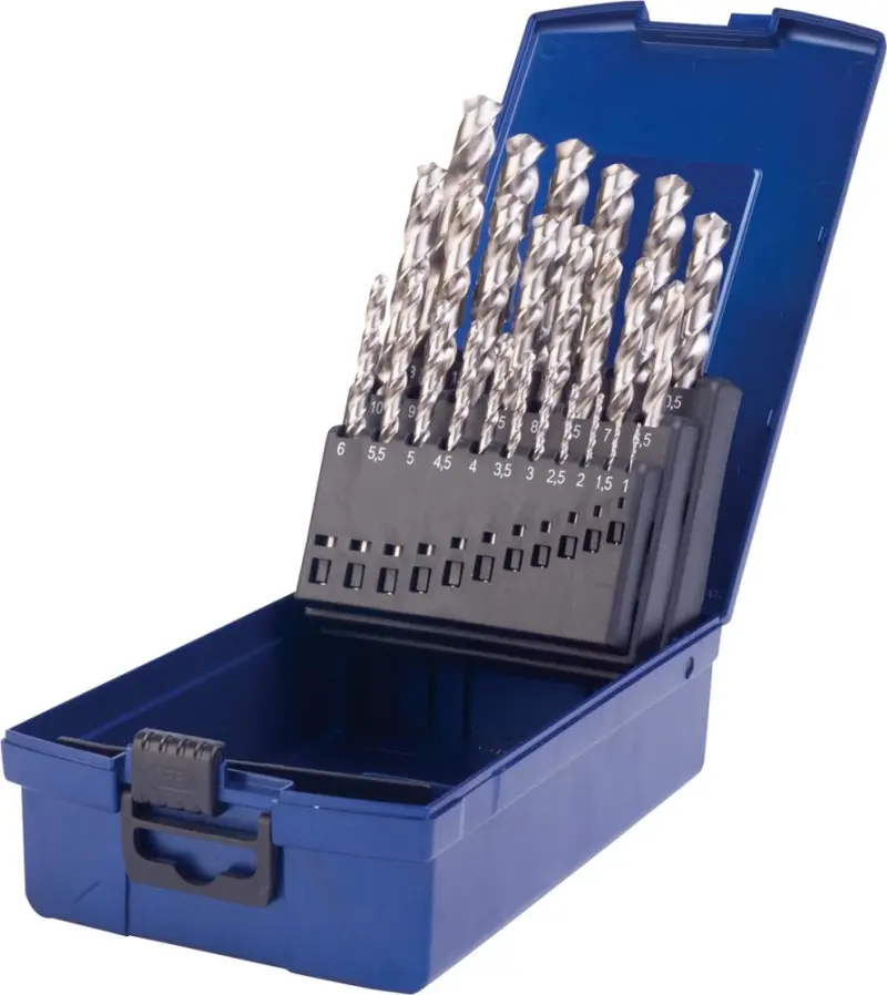 Sada spirálových vrtáků D IN338 HSS-Co5 vybrušovaný typ N 1-10mm FORTIS