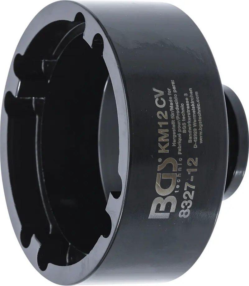 BGS 8327-12 Nástrčná hlavica 3/4" na matice so zárezmi KM12 (vnútorný čap) (BGS108327-12)